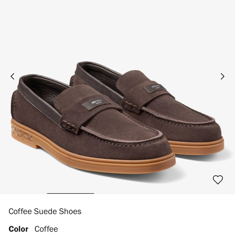 Jimmy Choo Brown Suede Loafers Slip-Ons